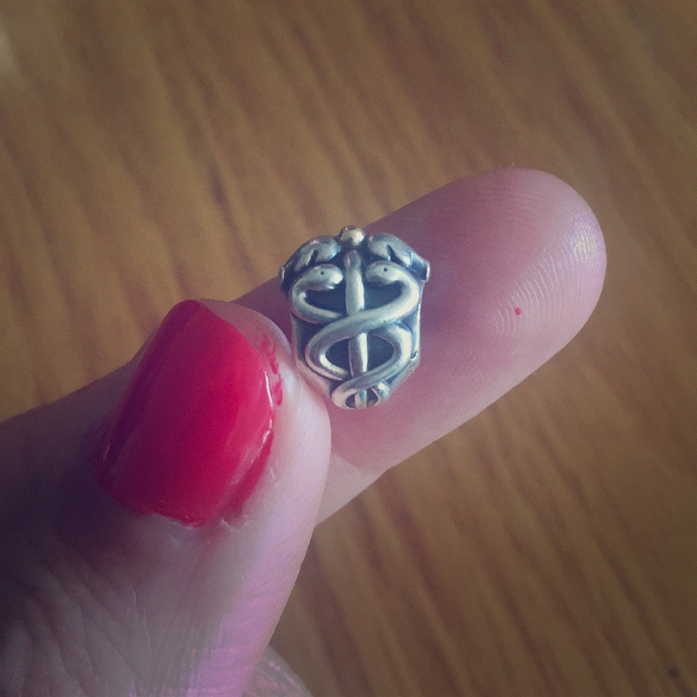 Caduceus pandora charm